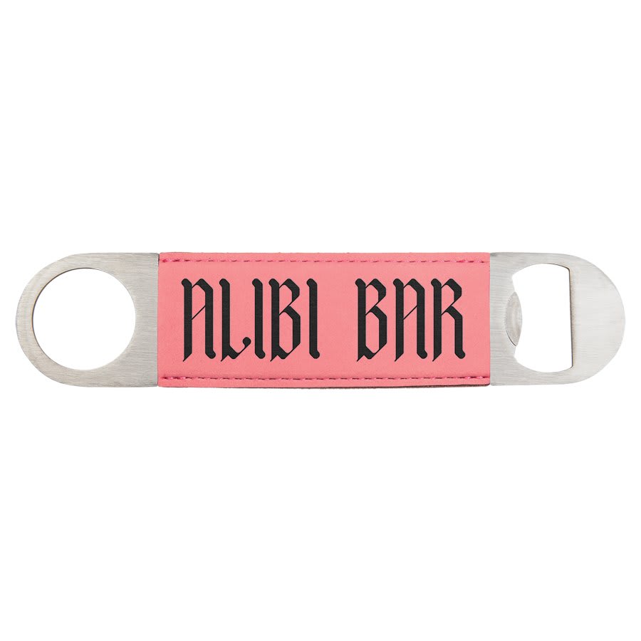 1 1/2" x 7" Leatherette Bottle Opener