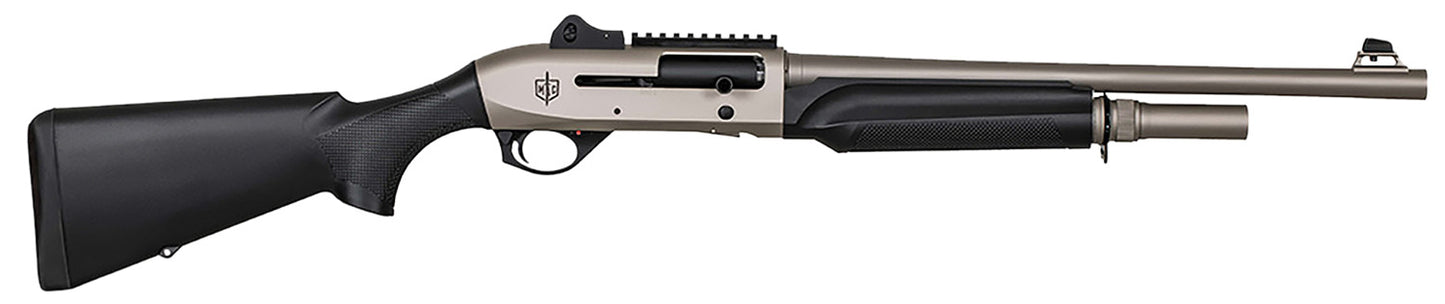 MAC 2 Tactical Marine 12 Gauge Semi-Auto 3" 5+1 18.50" Electroless Marine Nickel Steel Barrel & Picatinny Rail Steel Receiver, Black Fixed Synthetic Stock