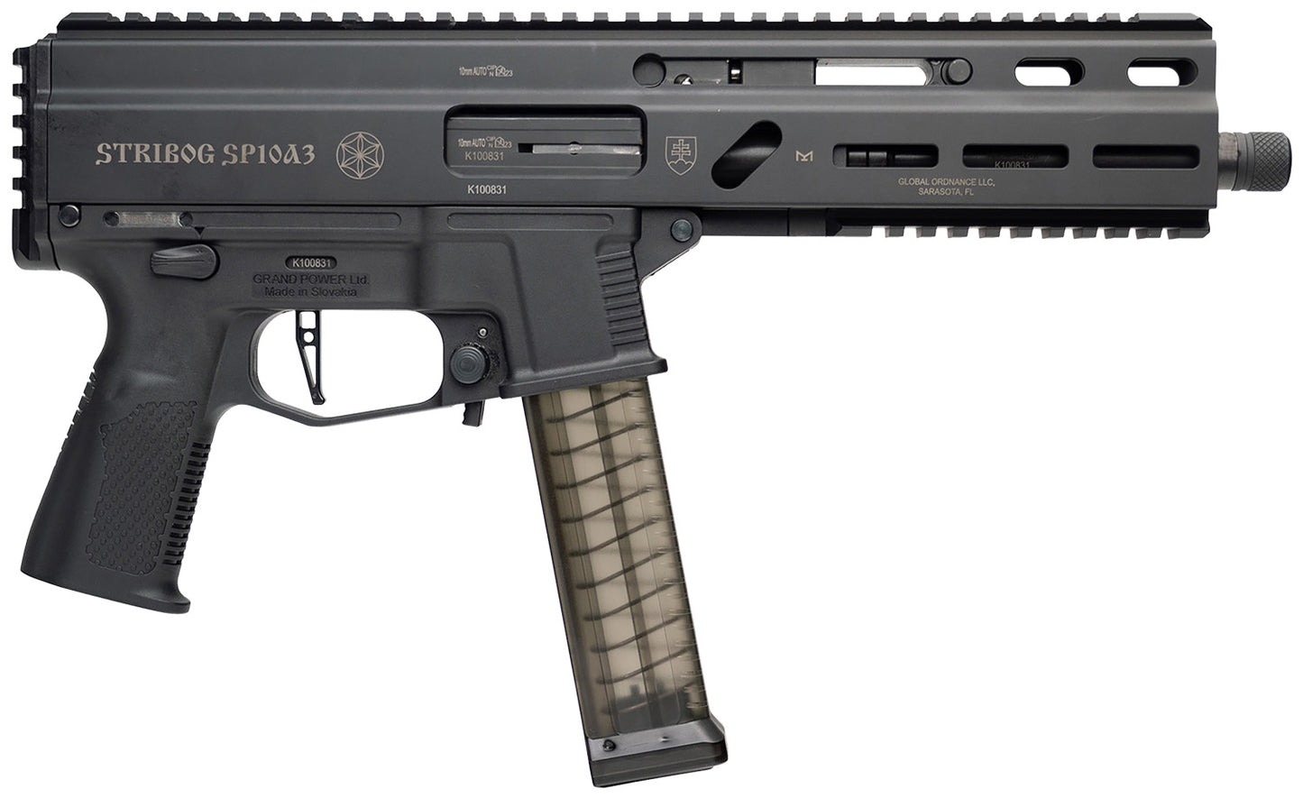 Grand Power Stribog SP10A3 10mm Auto Pistol