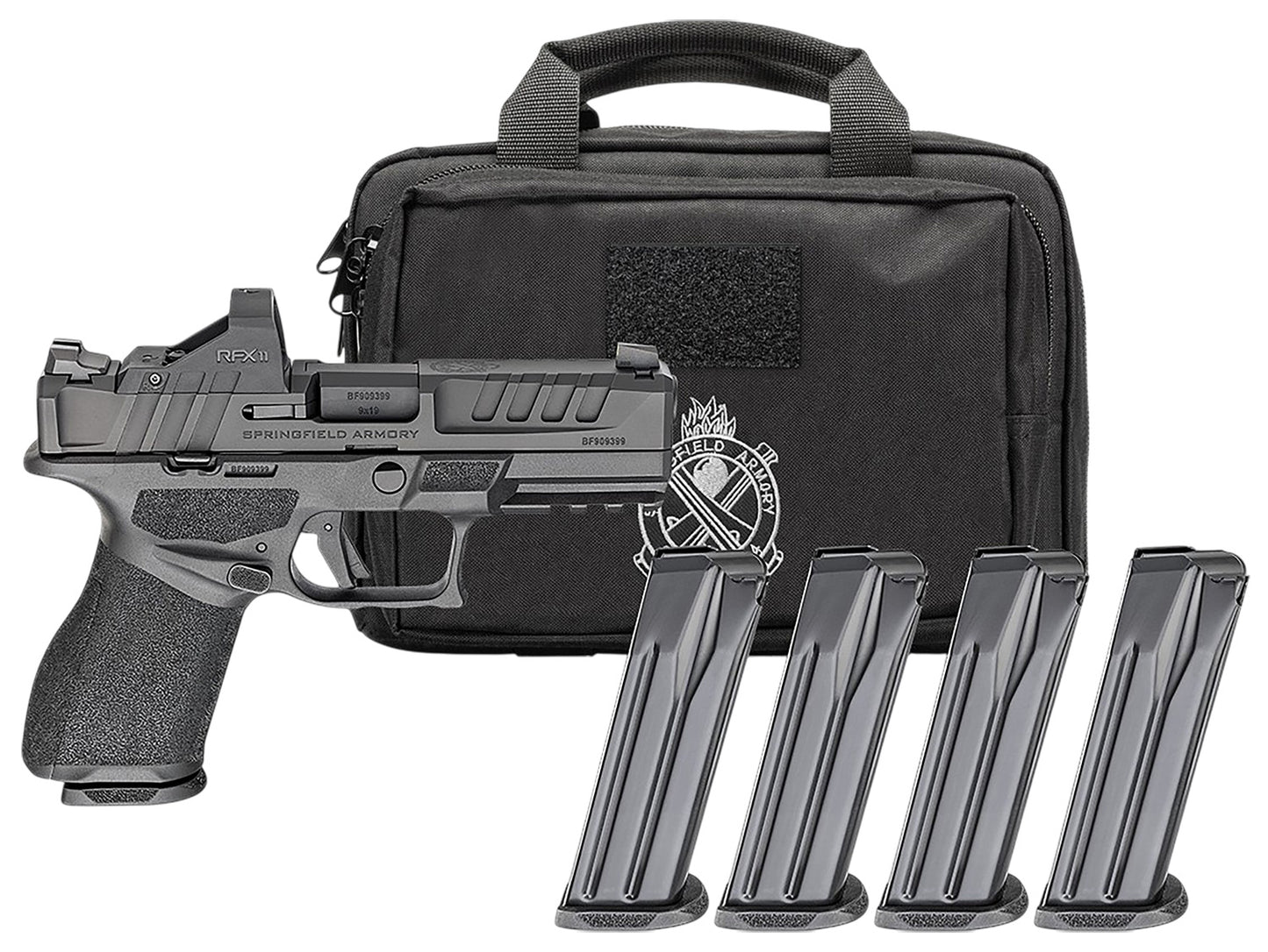 Springfield Armory Echelon Compact Gear-Pac, 9mm, 4" barrel, Viridian RFX-11 Green Dot Optic, 15rd and 18rd Capacity