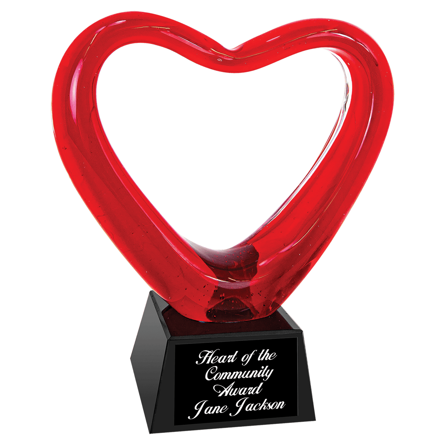 Red Heart Art Glass