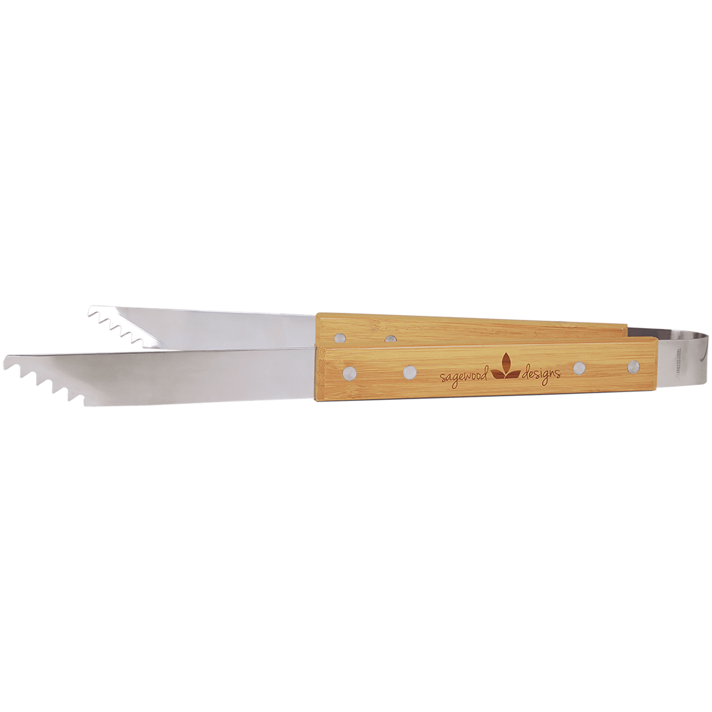 14" Bamboo Barbeque Tongs