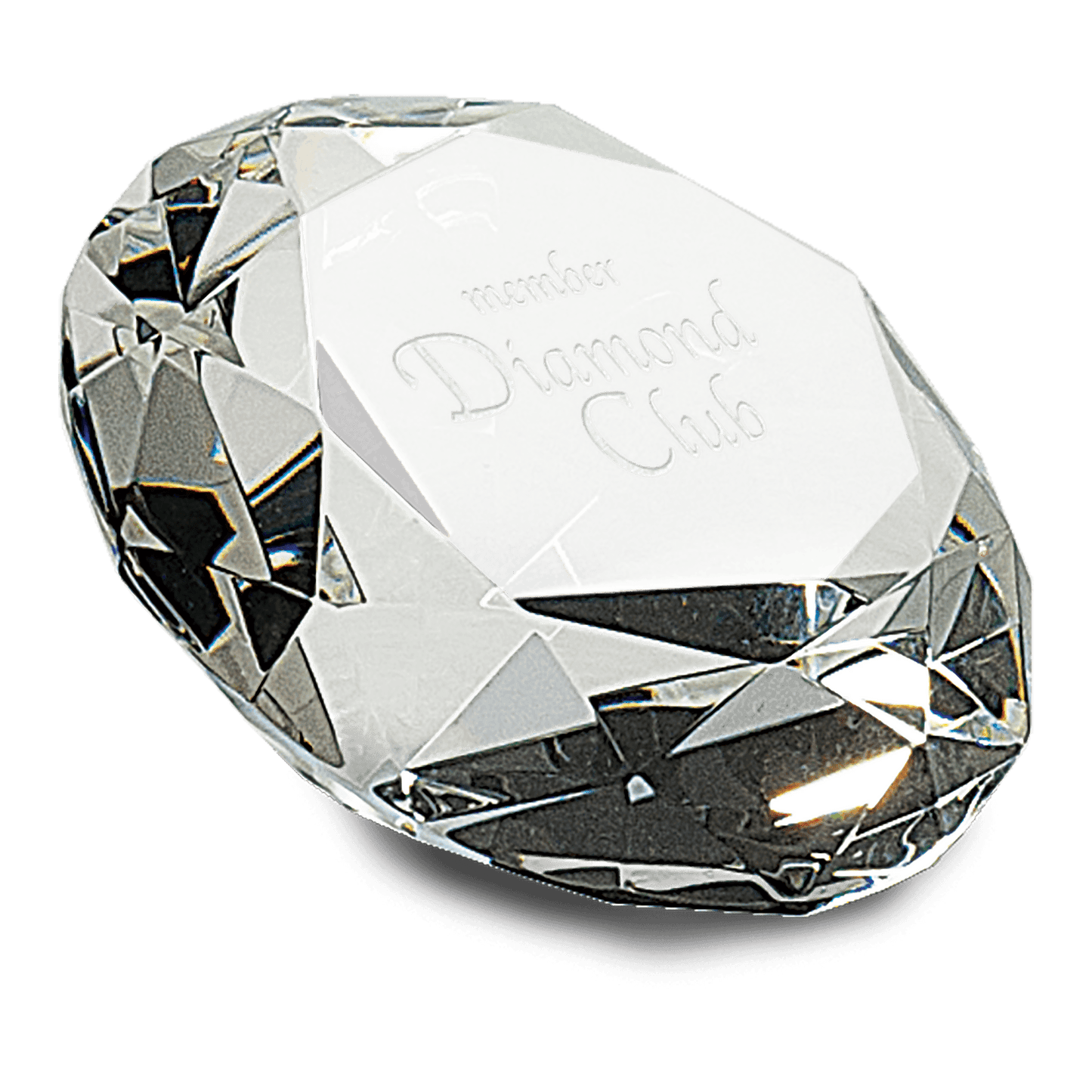 Clear Crystal Diamond Paperweight