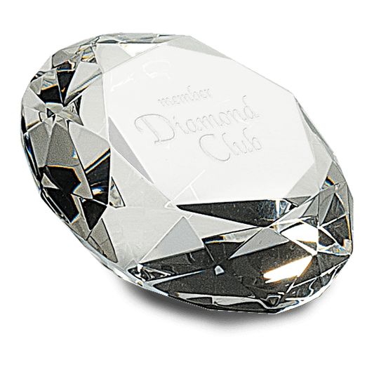 Clear Crystal Diamond Paperweight