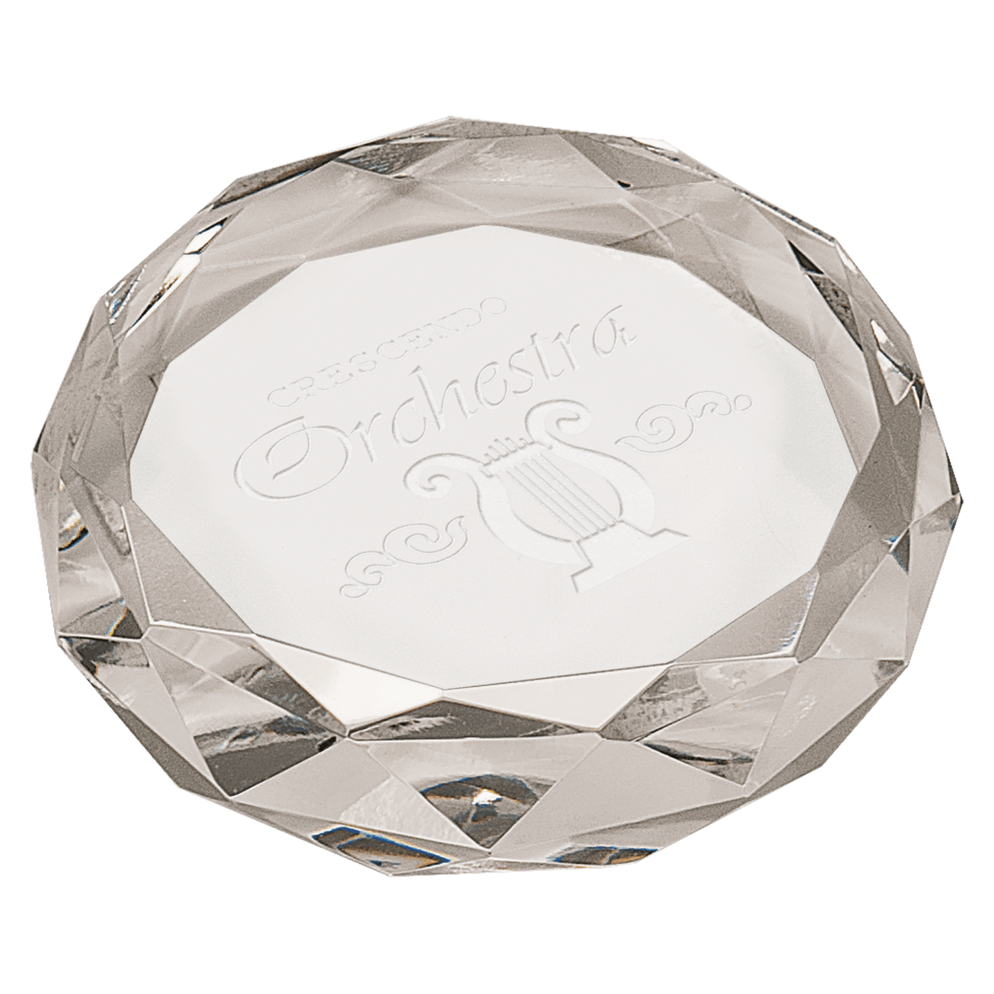 Clear Round Crystal Paperweight