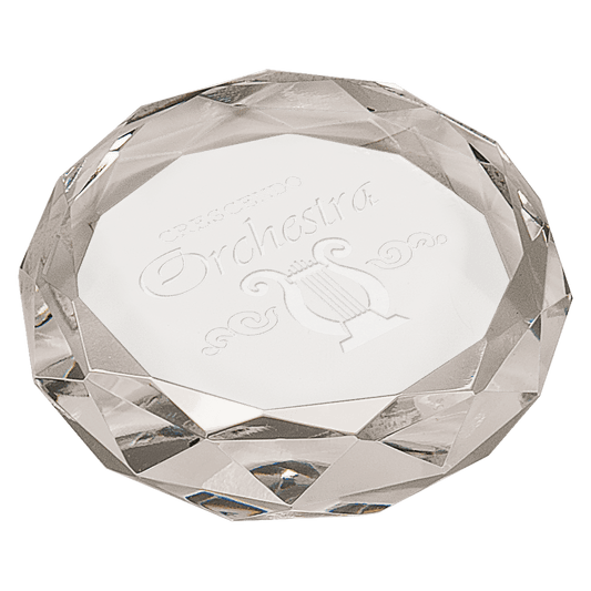 Clear Round Crystal Paperweight