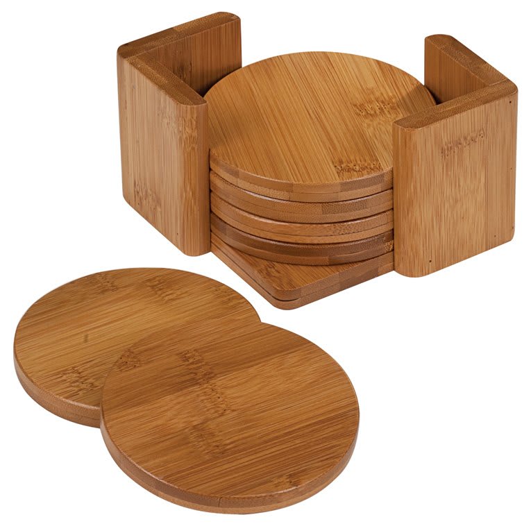 Genuine Bamboo 6-Coaster Set