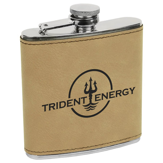 Laserable Leatherette Stainless Steel Flask