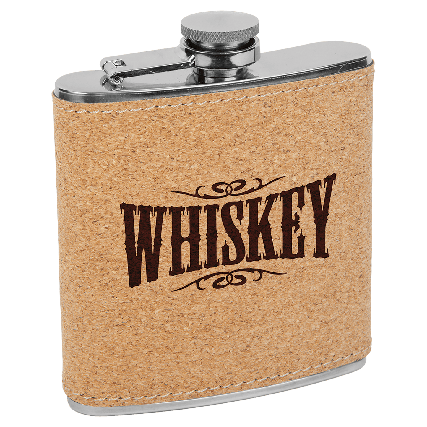 Laserable Leatherette Stainless Steel Flask