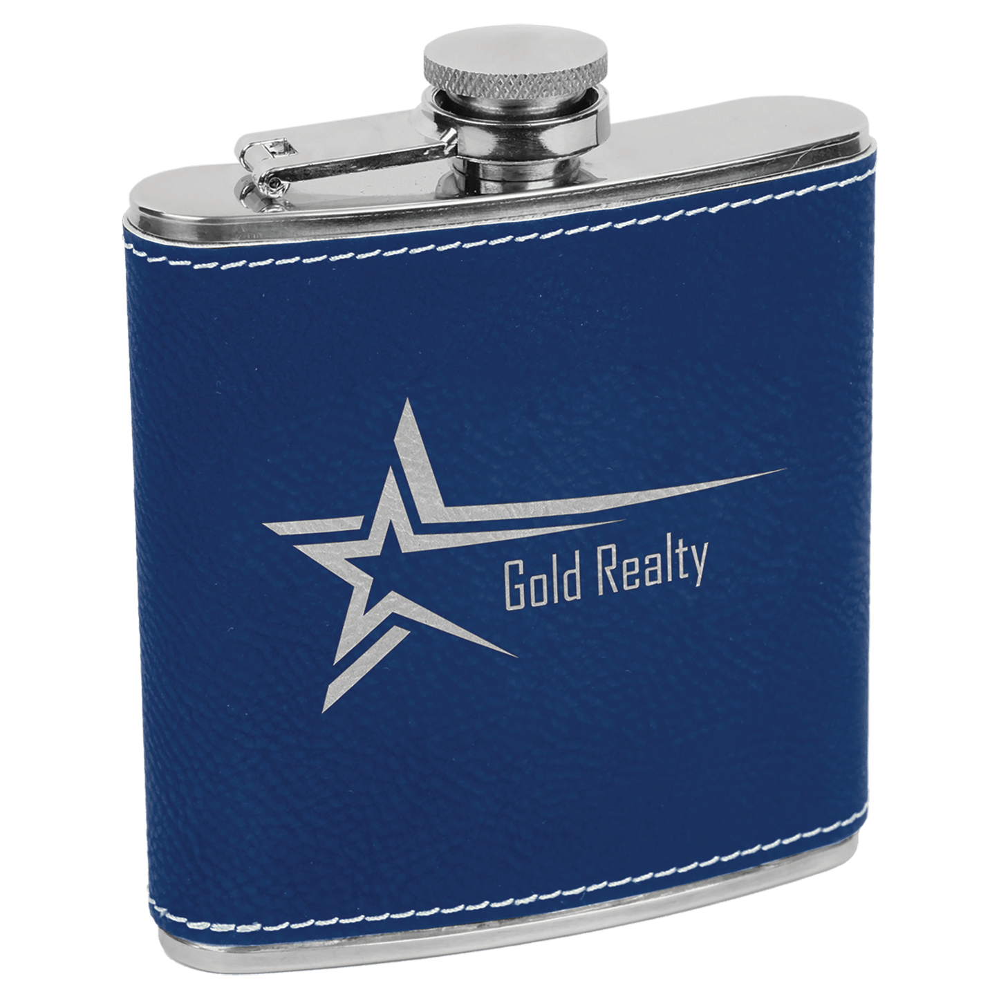 Laserable Leatherette Stainless Steel Flask