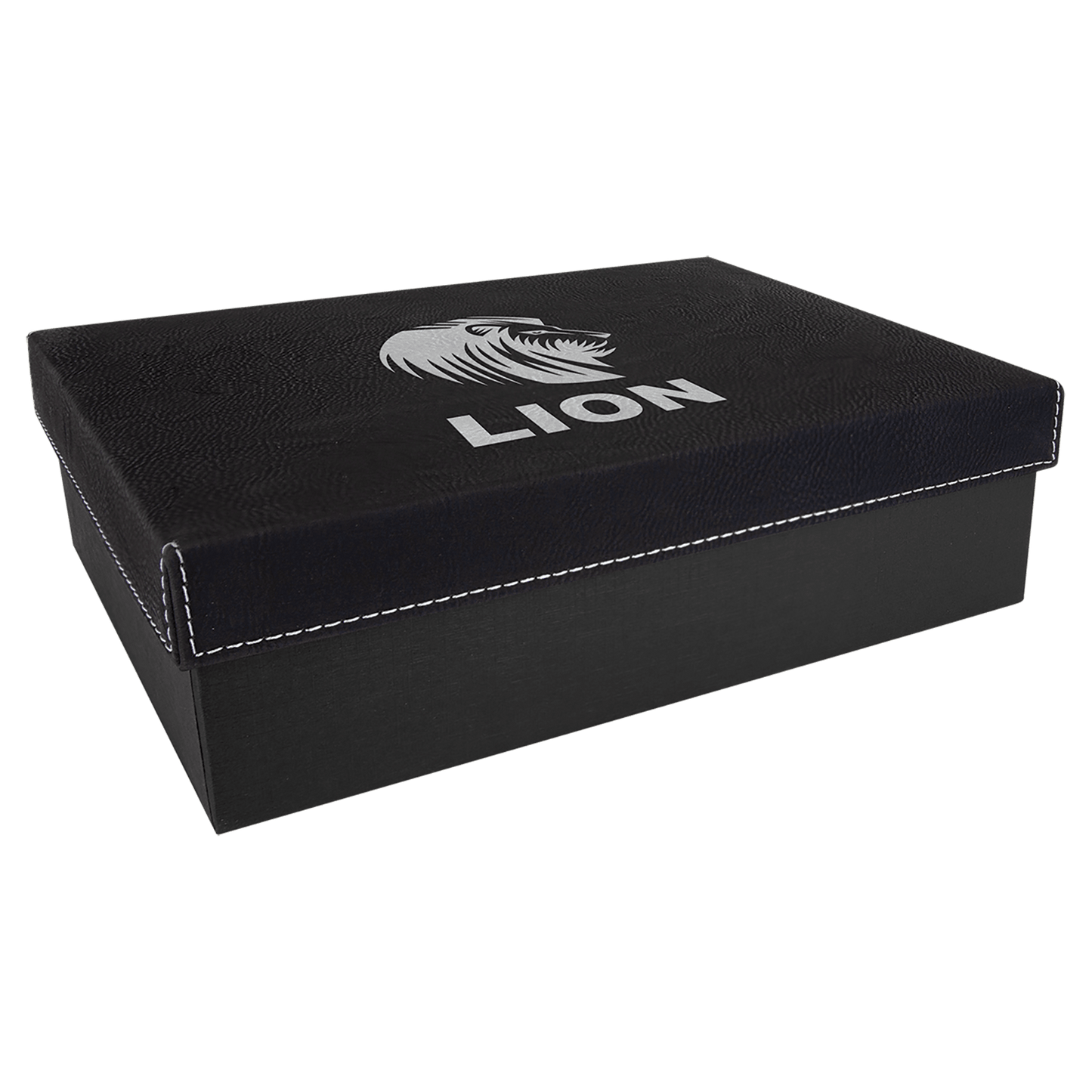 Gift Box with Laserable Leatherette Lid