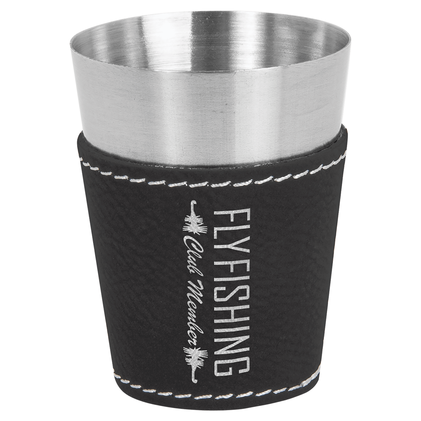 Laserable Leatherette & Stainless Steel Shot Glass