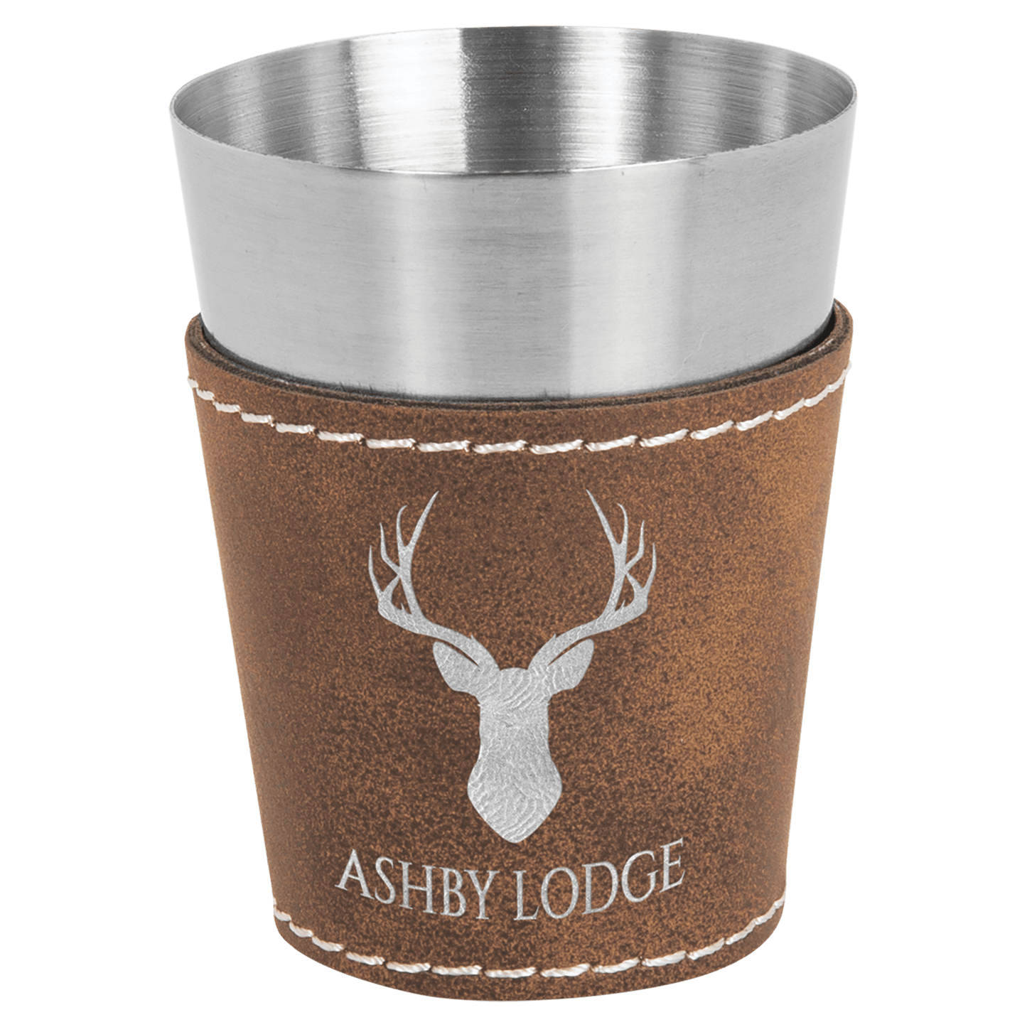 Laserable Leatherette & Stainless Steel Shot Glass