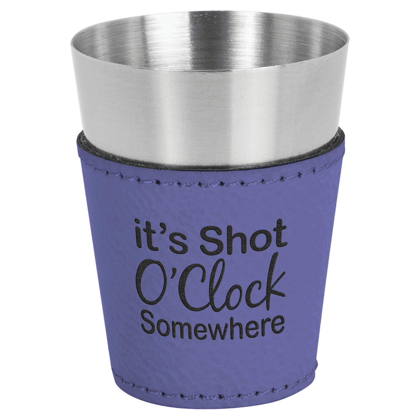 Laserable Leatherette & Stainless Steel Shot Glass