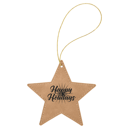 Laserable Leatherette Ornament w/ String