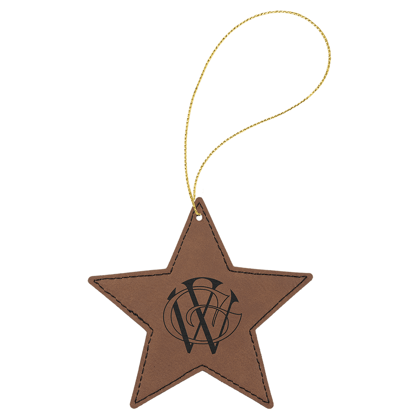 Laserable Leatherette Ornament w/ String