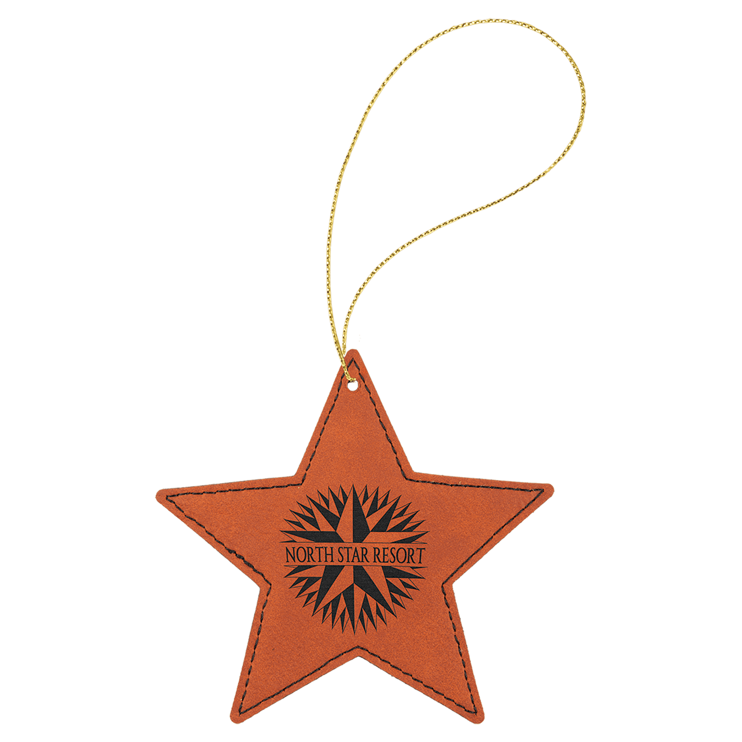 Laserable Leatherette Ornament w/ String