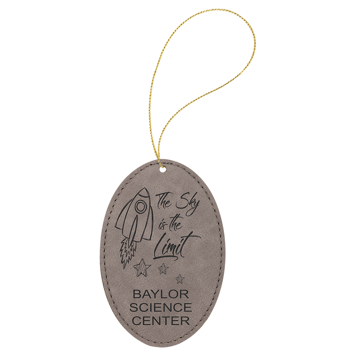 Laserable Leatherette Ornament w/ String