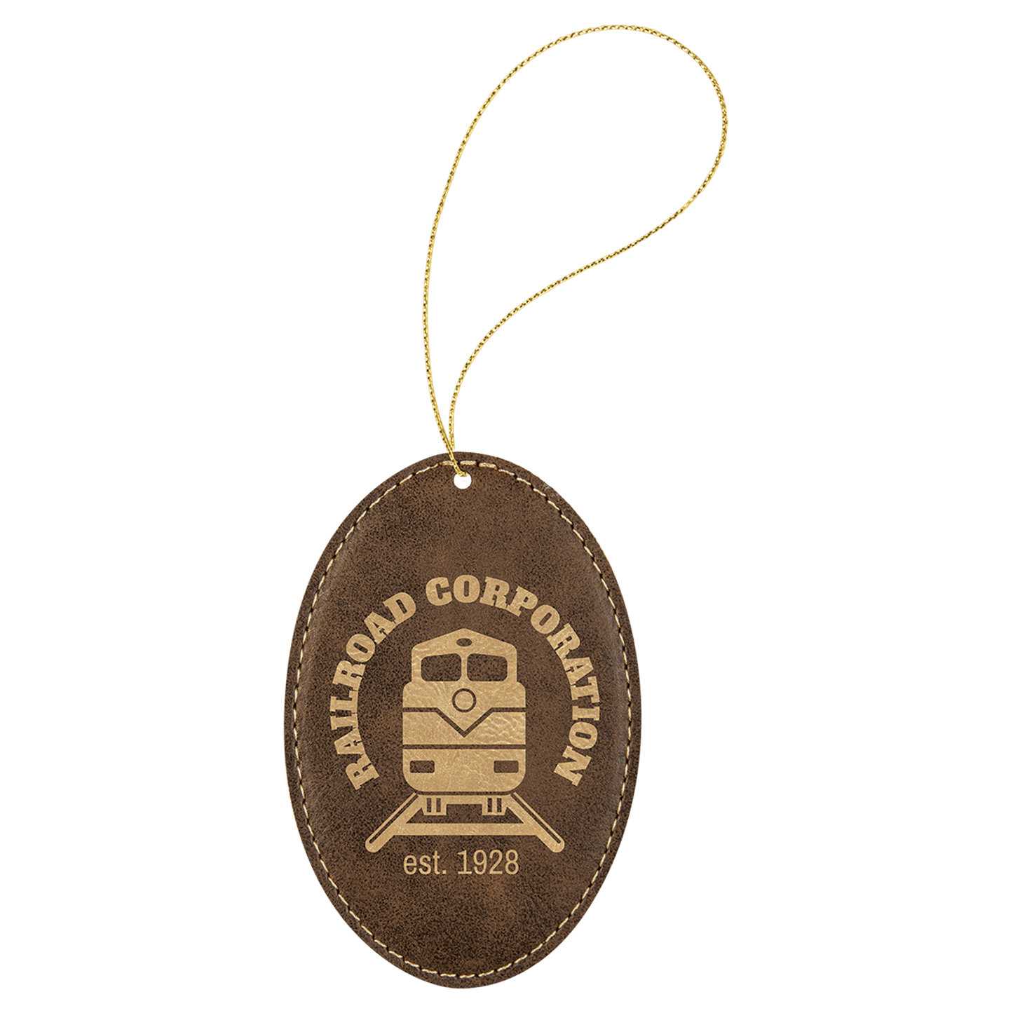 Laserable Leatherette Ornament w/ String