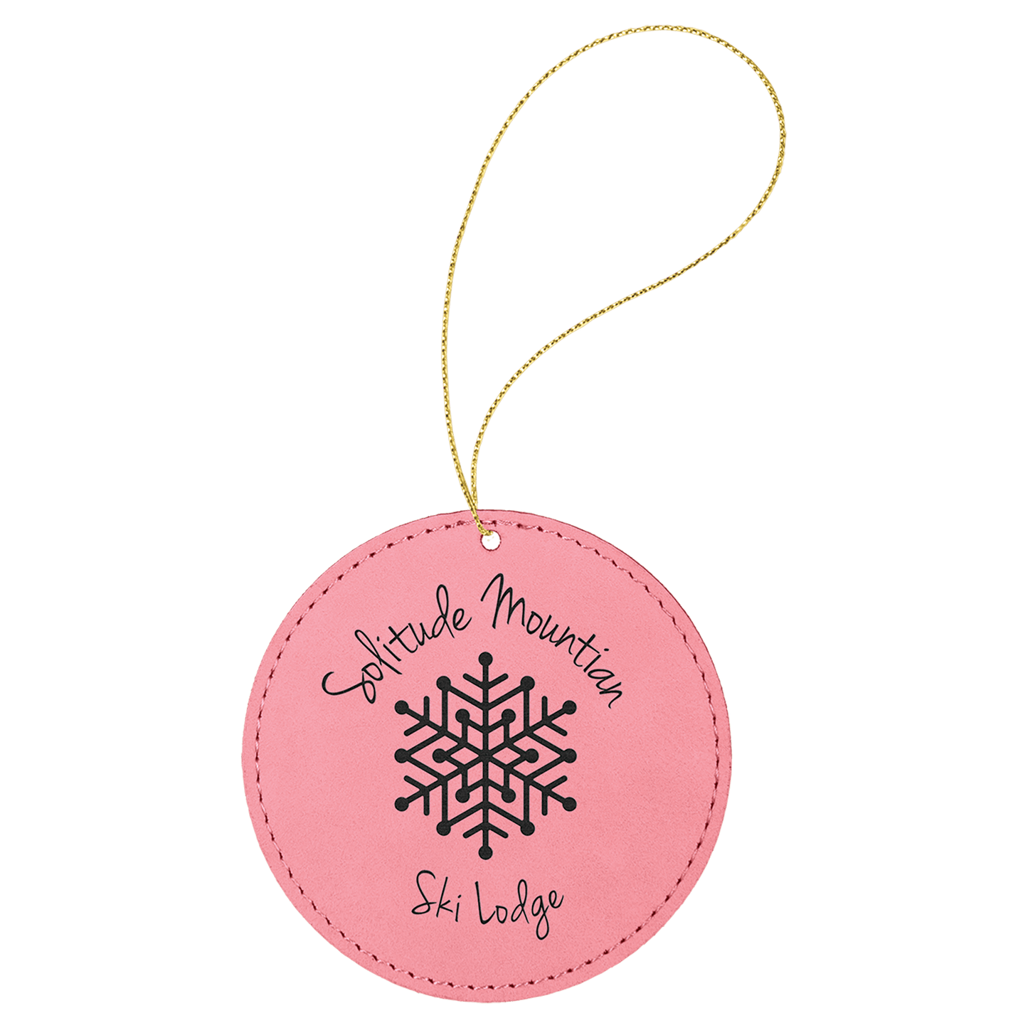 Laserable Leatherette Ornament w/ String