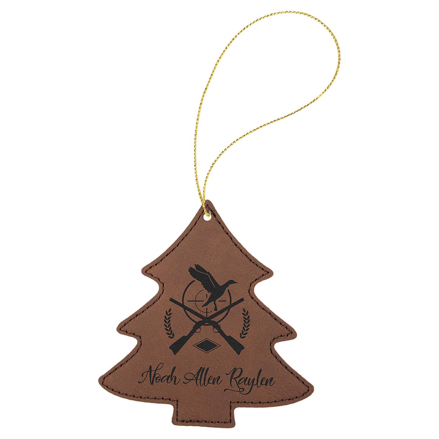 Laserable Leatherette Ornament w/ String