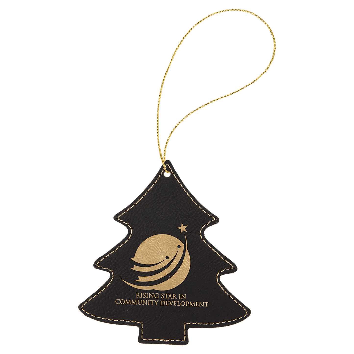 Laserable Leatherette Ornament w/ String