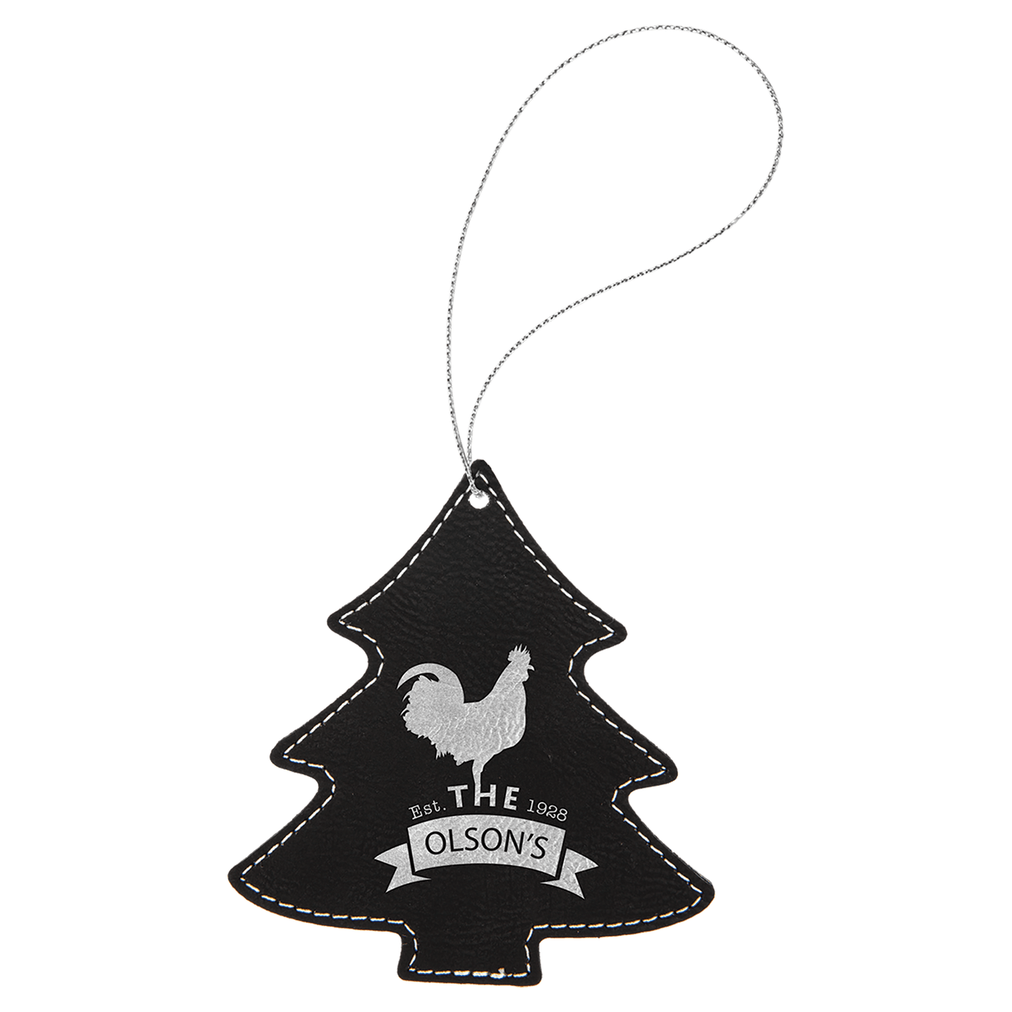 Laserable Leatherette Ornament w/ String