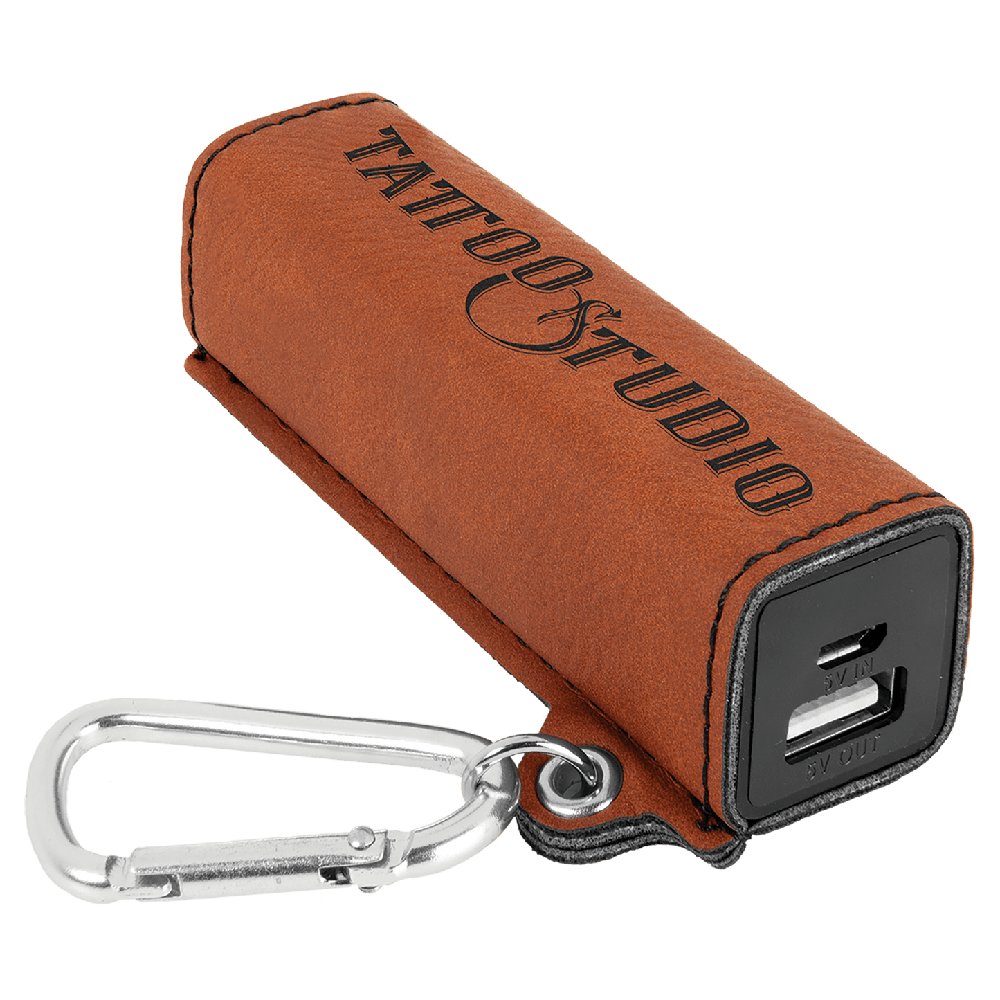 Laserable Leatherette 2200 mAh Power Bank with USB Cord