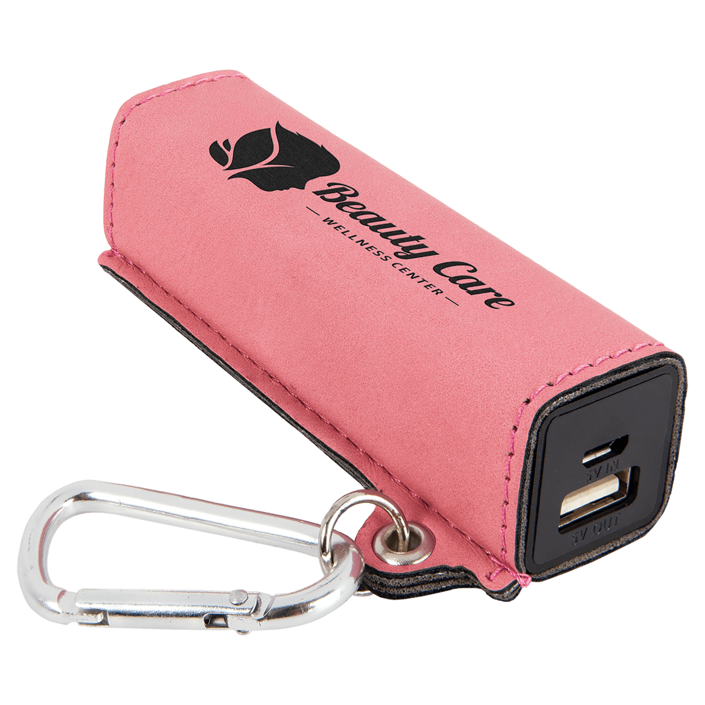 Laserable Leatherette 2200 mAh Power Bank with USB Cord