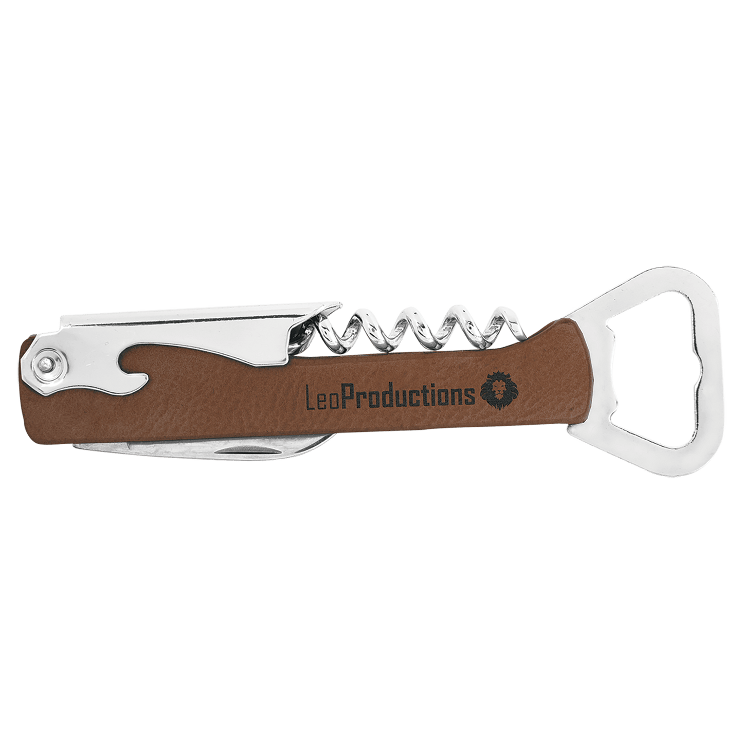 Leatherette Corkscrew Bottle Opener