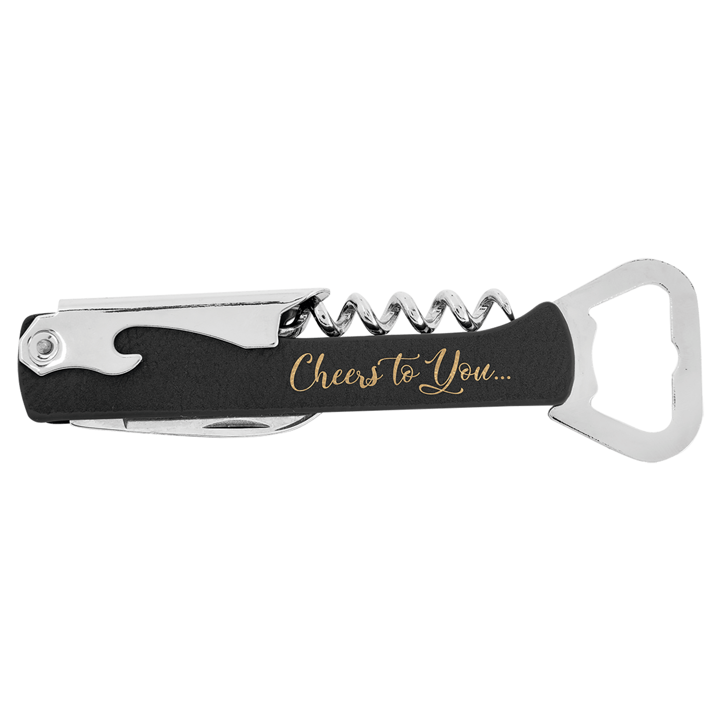 Leatherette Corkscrew Bottle Opener