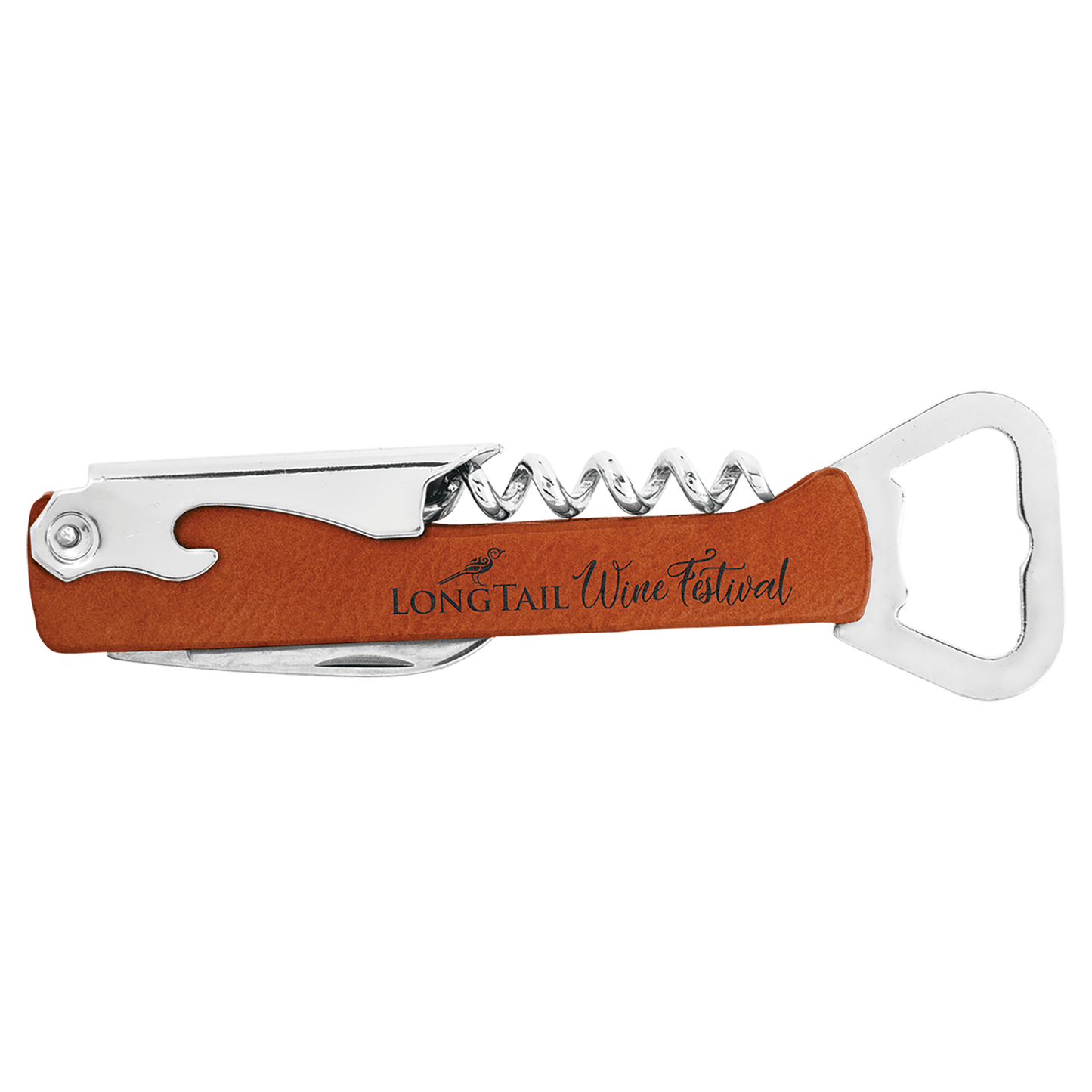 Leatherette Corkscrew Bottle Opener