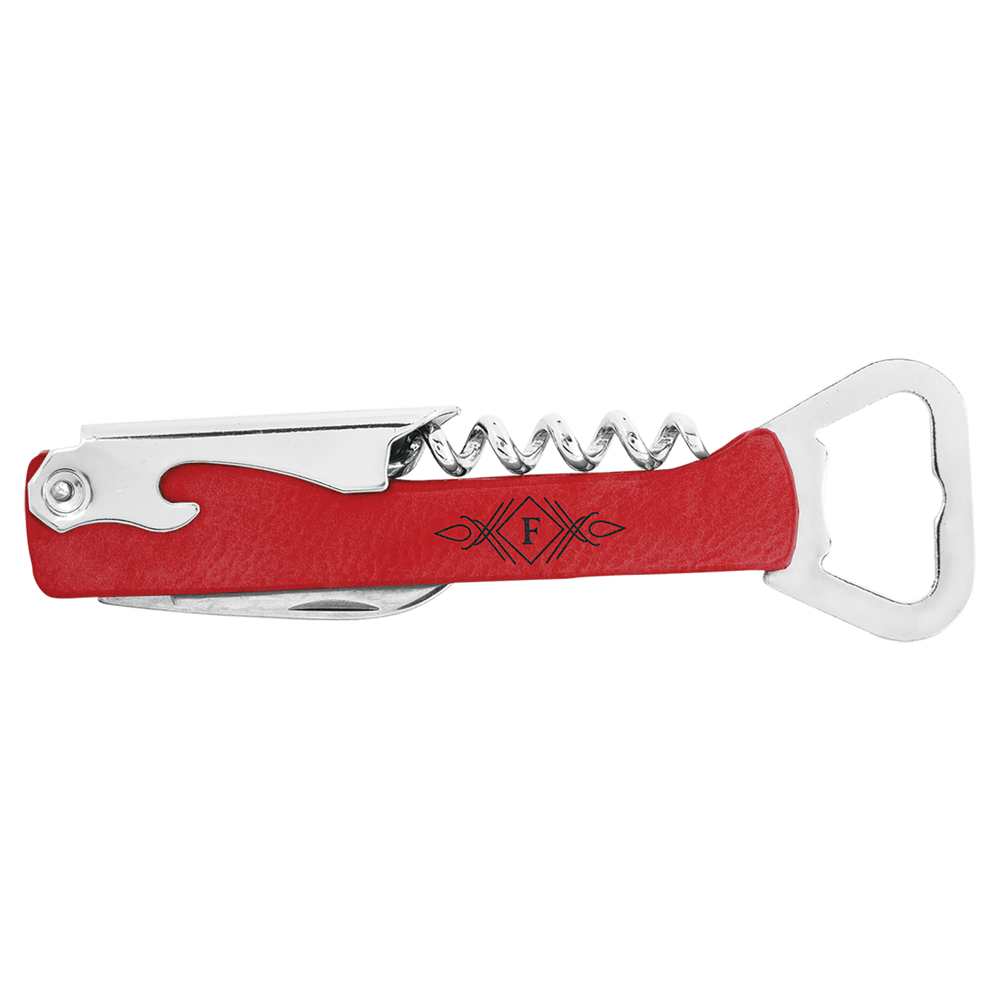 Leatherette Corkscrew Bottle Opener