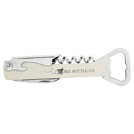 Leatherette Corkscrew Bottle Opener