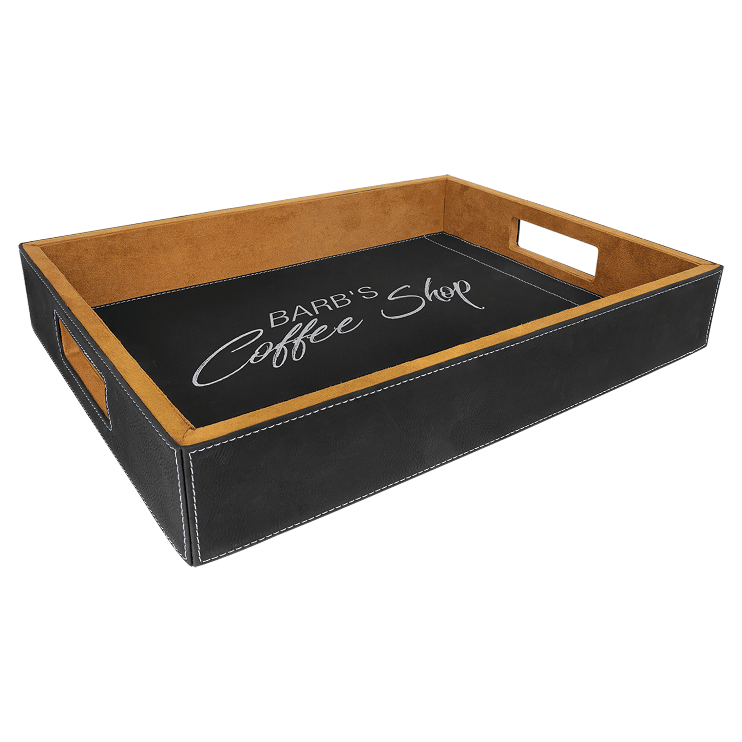 Laserable Leatherette Serving Tray