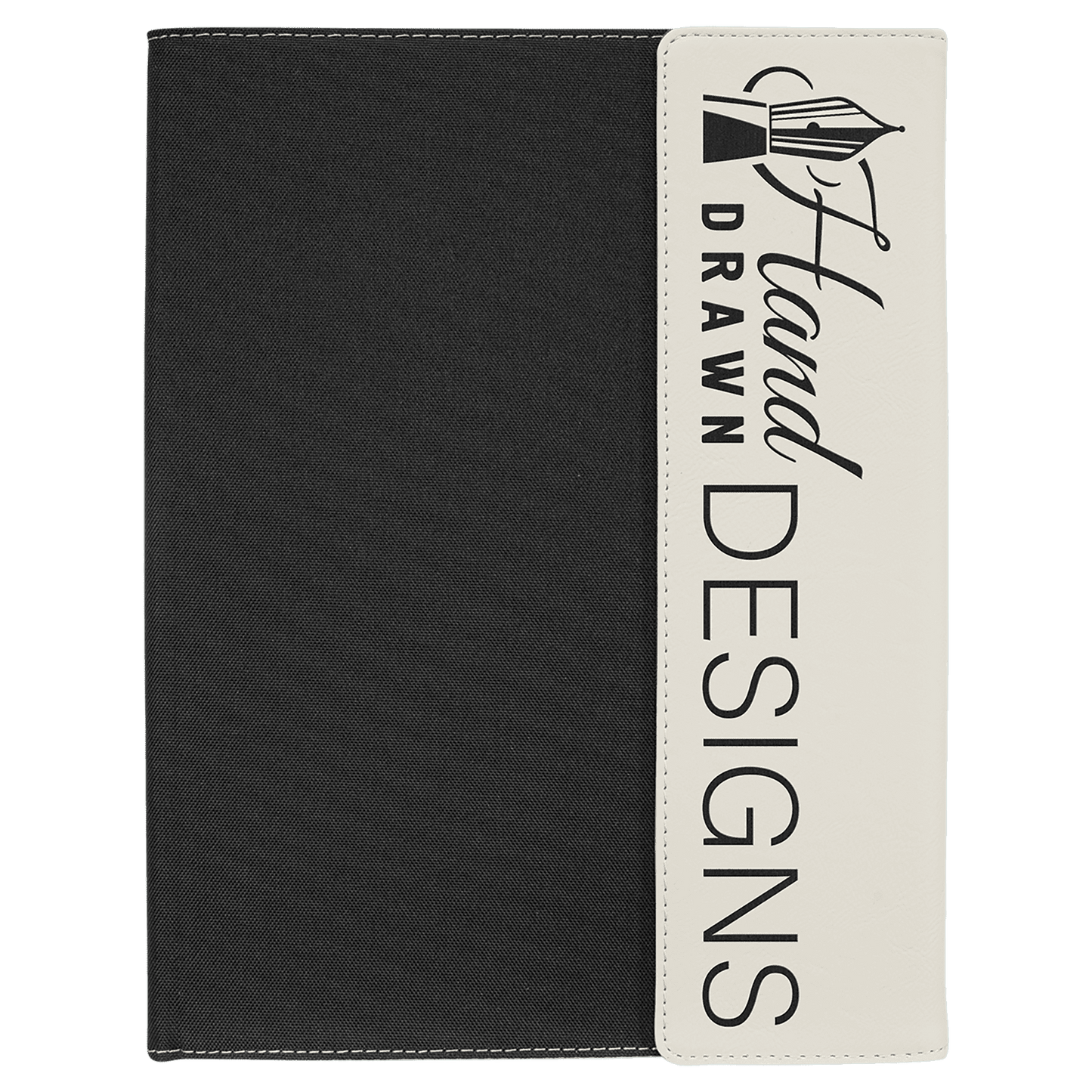 Lasered Leatherette with Black Canvas Portfolio