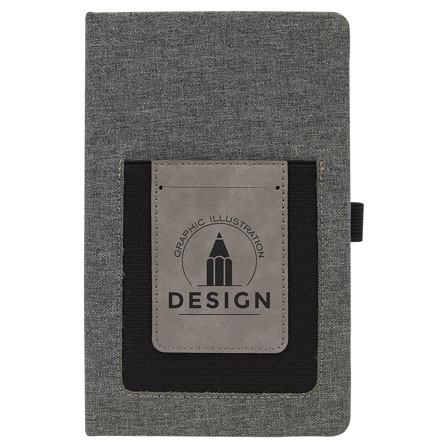 Gray with Gray Canvas Journal with Leatherette Phone Pouch