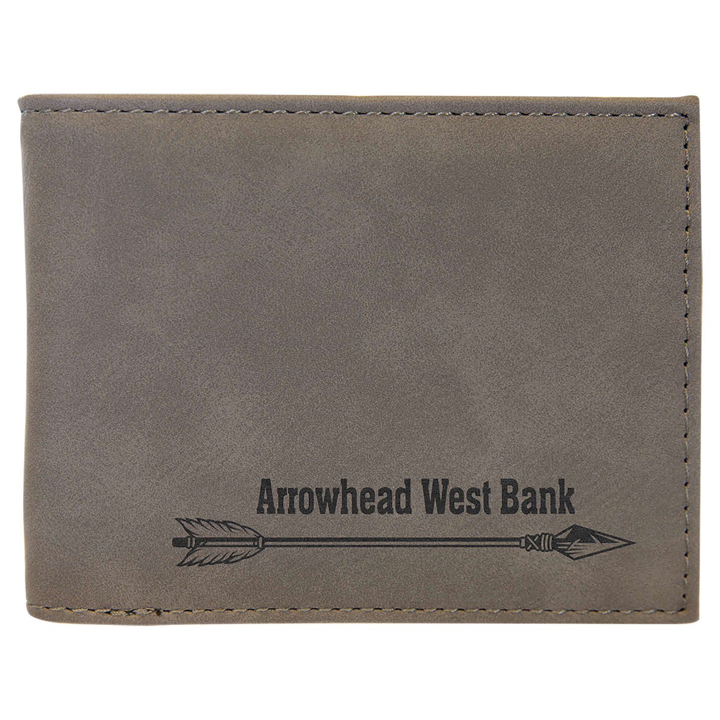 Lasered Leatherette Bifold Wallet with ID Flip Display