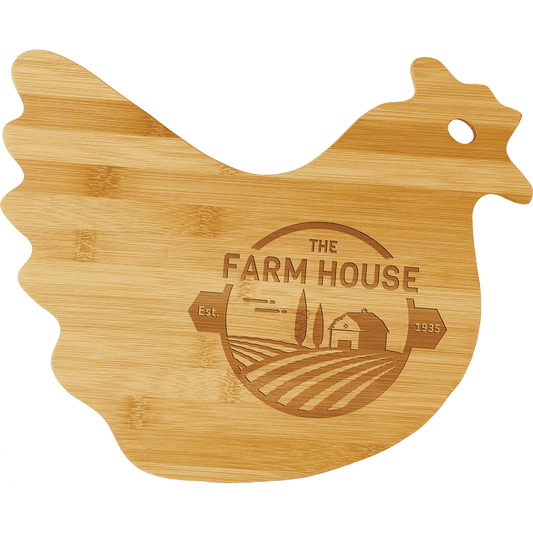 Bamboo Hen Shaped Cutting Board