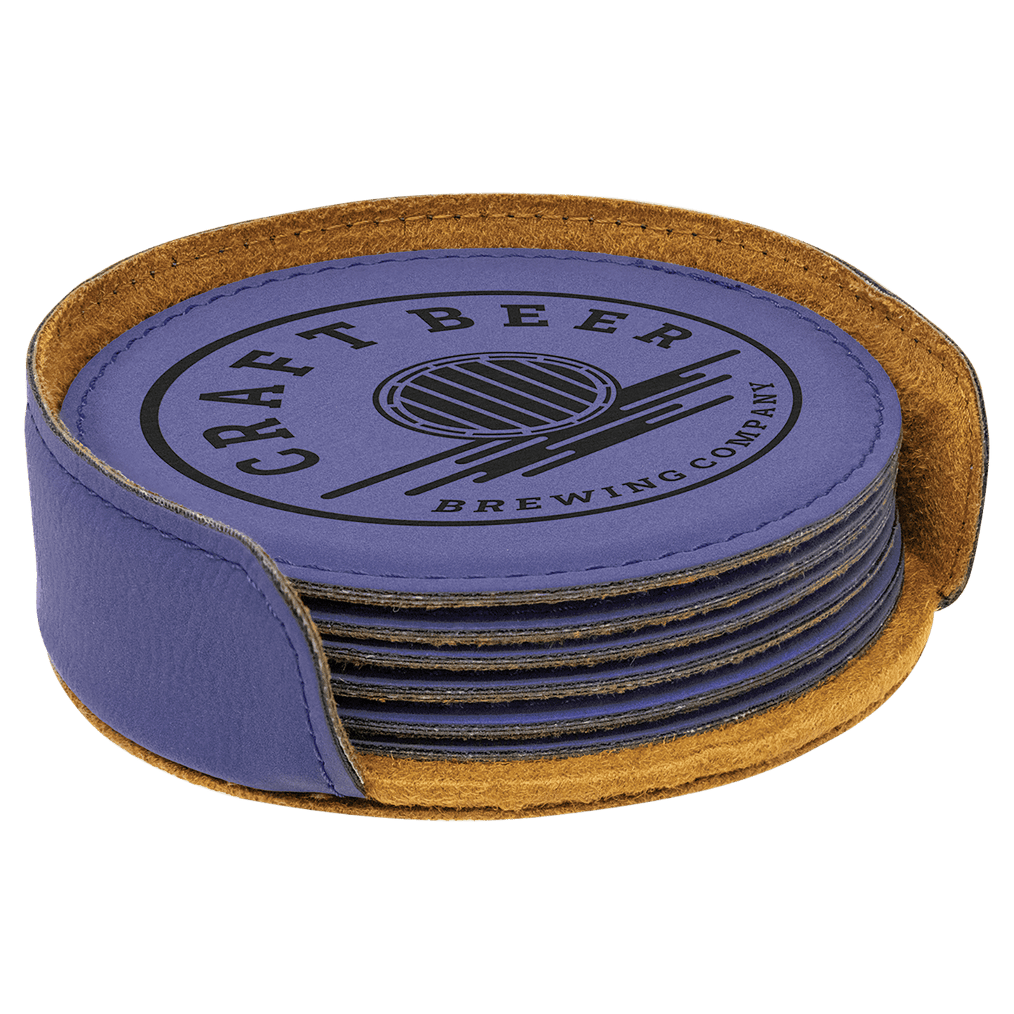 Laserable Leatherette 6-Coaster Set