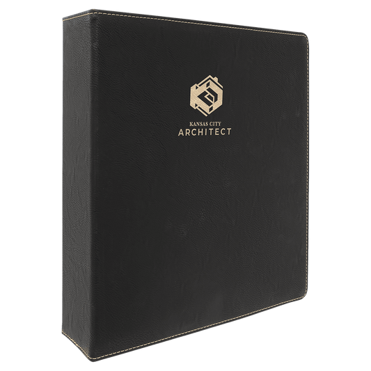 Laserable Leatherette 3 Ring Binder with 2" Slant D Rings