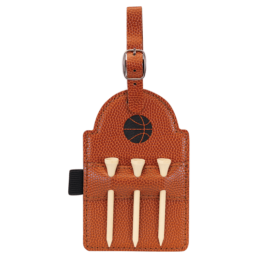 Leatherette Golf Bag Tag with Wooden Tees