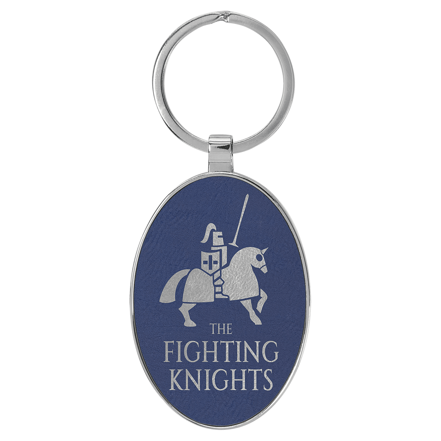 Lasered Leatherette/Metal Keychain