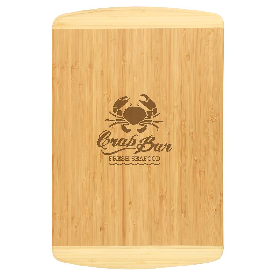 Genuine Bamboo Two-Tone Rectangle Cutting Board