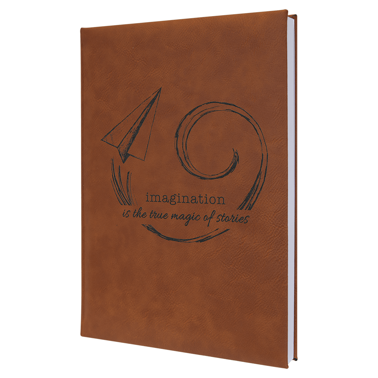 Lasered Leatherette Journal with Lined Paper