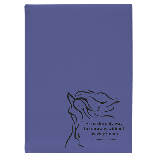 Leatherette Sketch Book with White Unlined Paper