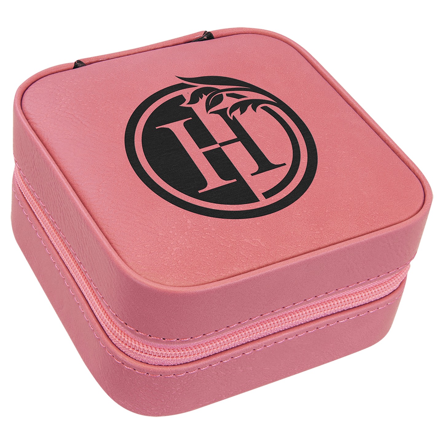 Lasered Leatherette Travel Jewelry Box