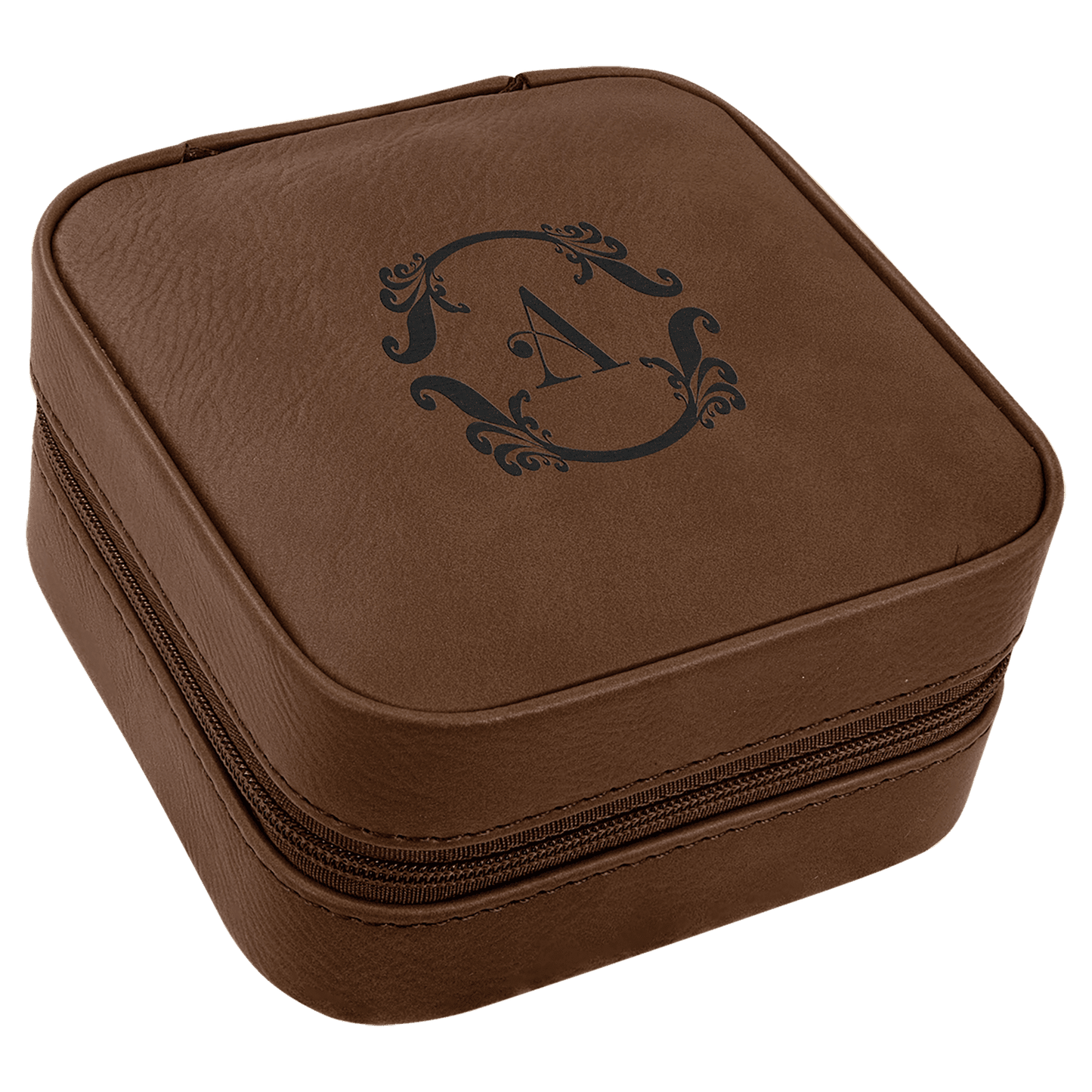 Leatherette Travel Jewelry Box with Black Lining