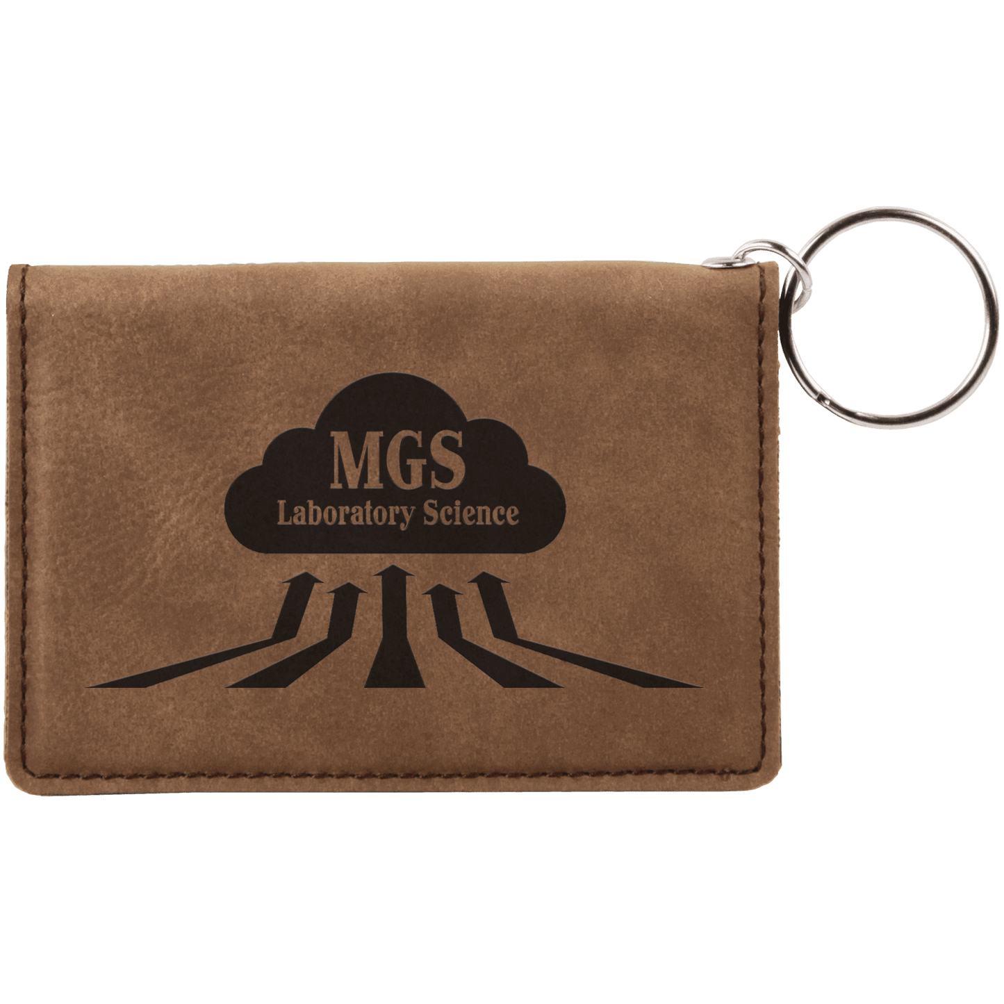 Leatherette ID Holder with Keychain