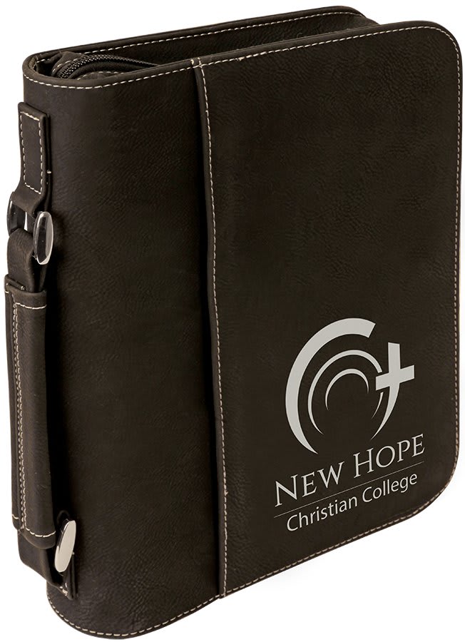 Leatherette Book/Bible Cover with Zipper and Handle